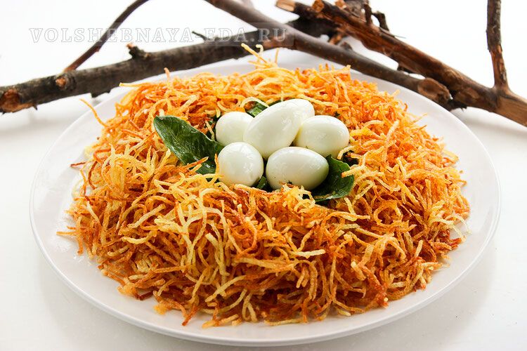 Салат Гнездо глухаря как уютная подача без суеты