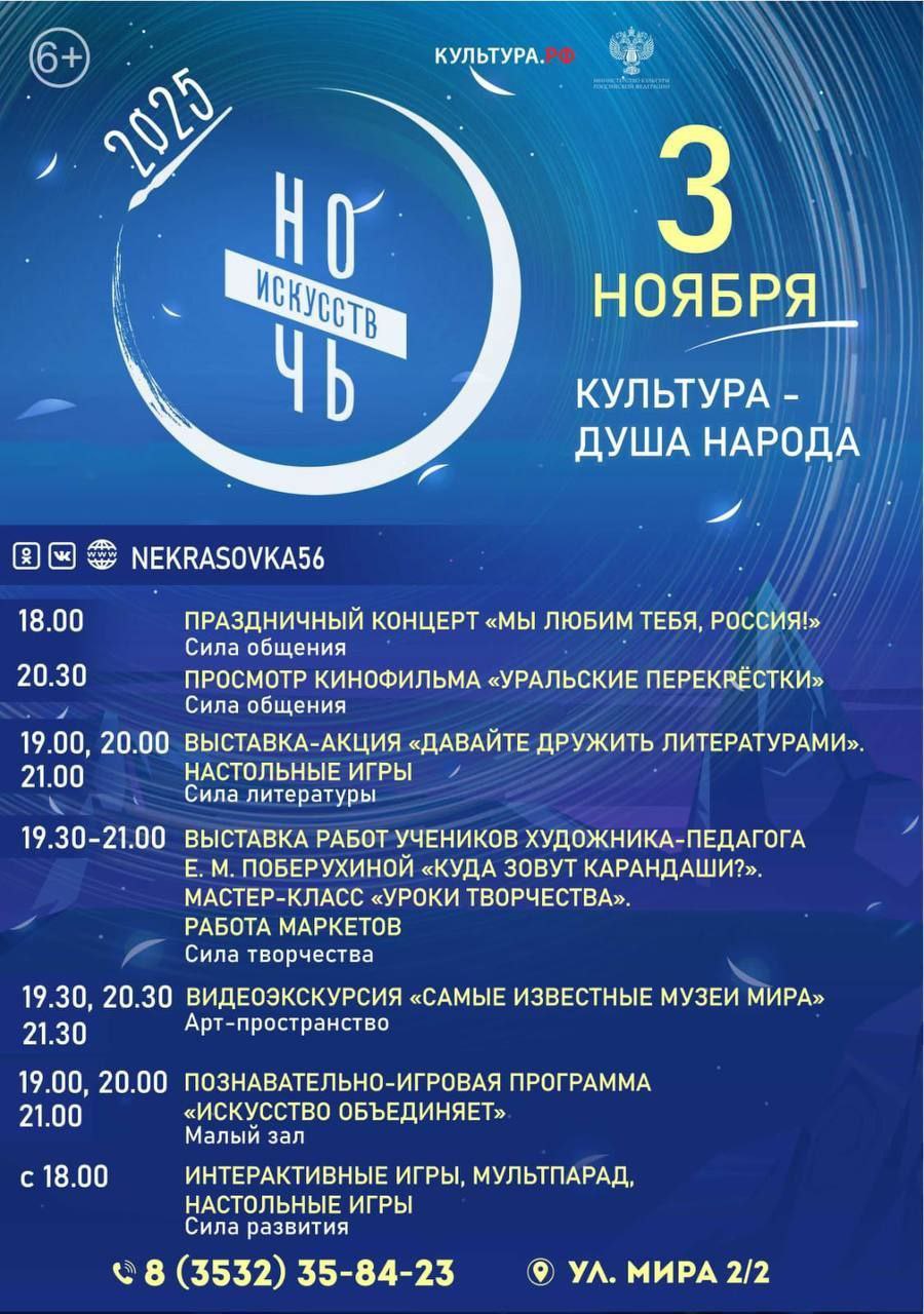 Концерты, мастер-классы, игры: библиотеки Оренбурга приглашают на «Ночь искусств»