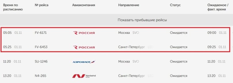 В аэропорту Оренбурга на 4 часа задерживаются два рейса – в Москву и Санкт-Петербург