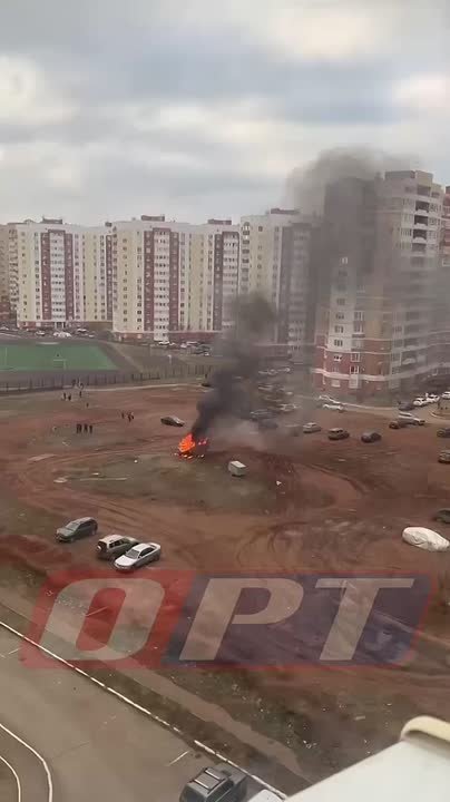 В Оренбурге на улице Карпова сгорела «Газель»