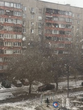 Первый настоящий снег добрался и до Орска