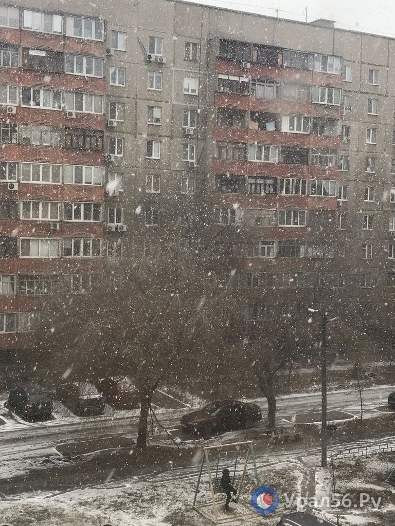 Первый настоящий снег добрался и до Орска