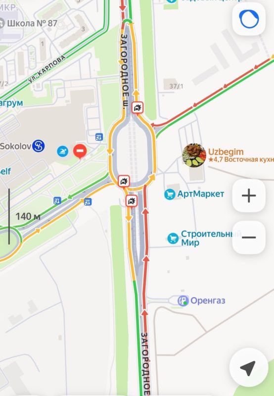 В Оренбурге пробки из-за того, что произошло сразу 3 ДТП