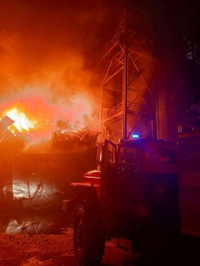 В Бузулуке горело здание сушилки семян