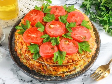 Нежный кабачково-печёночный торт: идеальная закуска для любого стола