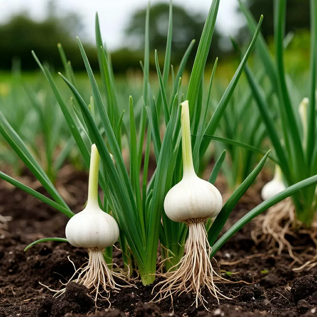 Как избавиться от мочевины и вырастить чеснок с пальмовым пером