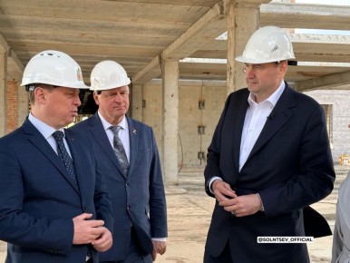 Евгений Солнцев: Посетил стройплощадку будущей школы в ЖК «Приуралье» села Ивановка