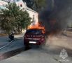 В Орске легковушка загорелась на ходу