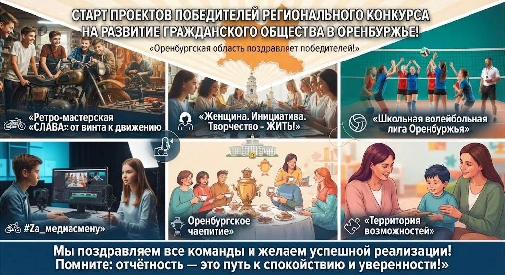 Большой старт грантовых проектов в Оренбуржье — 1 октября