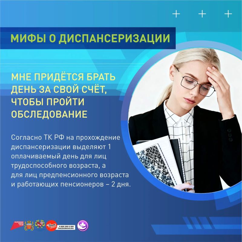 Мифы о диспансеризации. Диспансеризация – это бесплатная возможность проверить своё здоровье, начиная с 18 лет Мифы о диспансеризации. Диспансеризация – это бесплатная возможность проверить своё здоровье, начиная с 18 лет