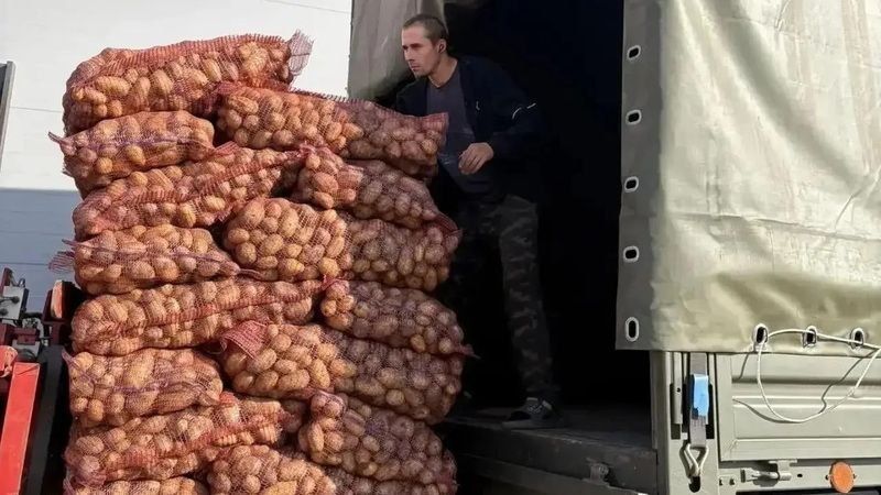 КамАЗ овощей отправился на передовую из Оренбуржья