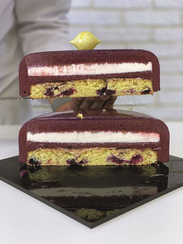 Невероятный муссовый торт с черникой и лимоном